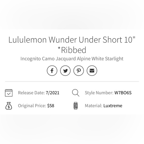 Lululemon Wunder Under HR high rise short 10” jacquard - Picture 4 of 8